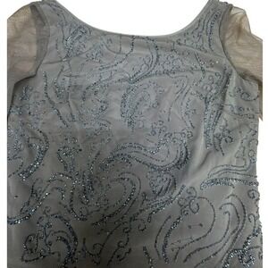 "Alfred Angelo"Sparkly Embellished Mesh Top Long Sleeve Party SZ 8 PLZ READ!!!